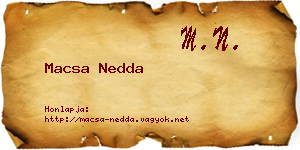 Macsa Nedda névjegykártya